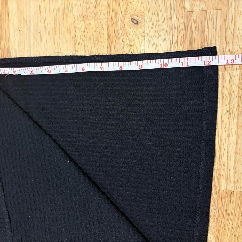Abercrombie & Fitch Black Ribbed Sleeveless Midi Dress with Slit - Picture 4 of 4